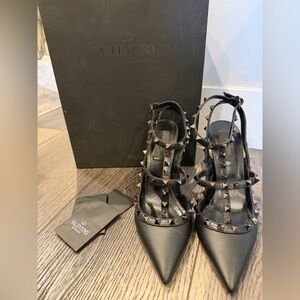 Valentino Black Rockstud Heels
